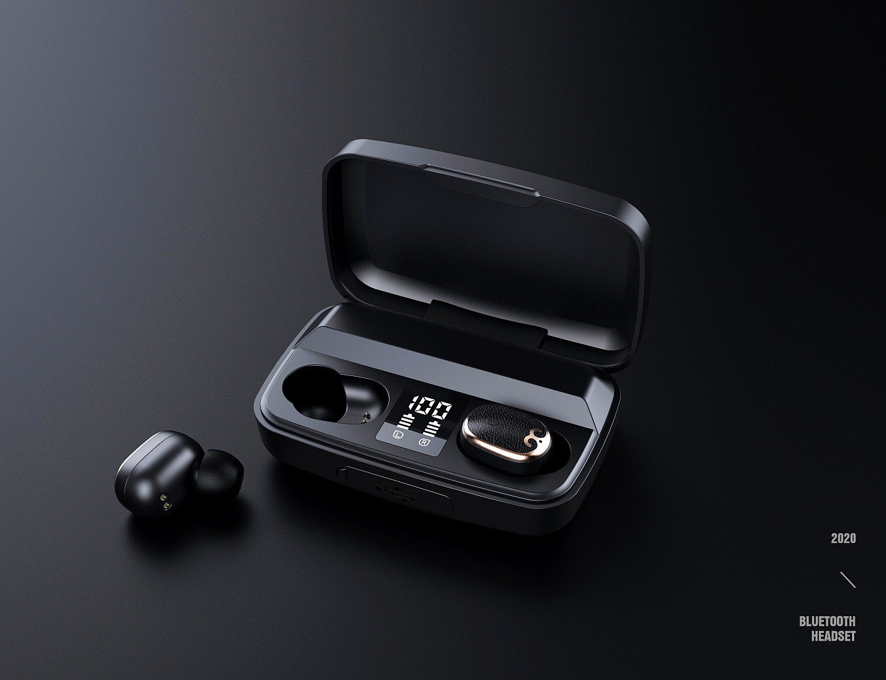 聆听未来 一组站酷（ZCOOL）上的蓝牙耳机渲染图赏析